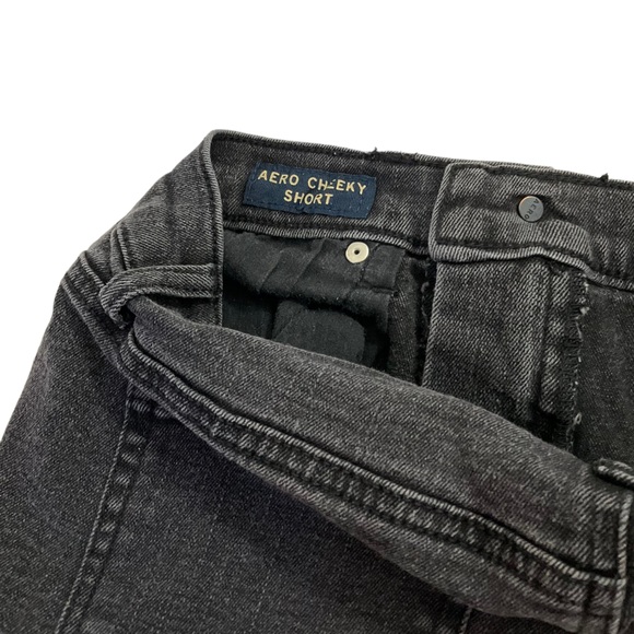 Aeropostale High Waisted Aero Cheeky Jean Shorts Size 8 Cut Off Stretch - Picture 3 of 7